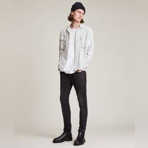 《 All Saints 》Washed Black Cigarette Jeans